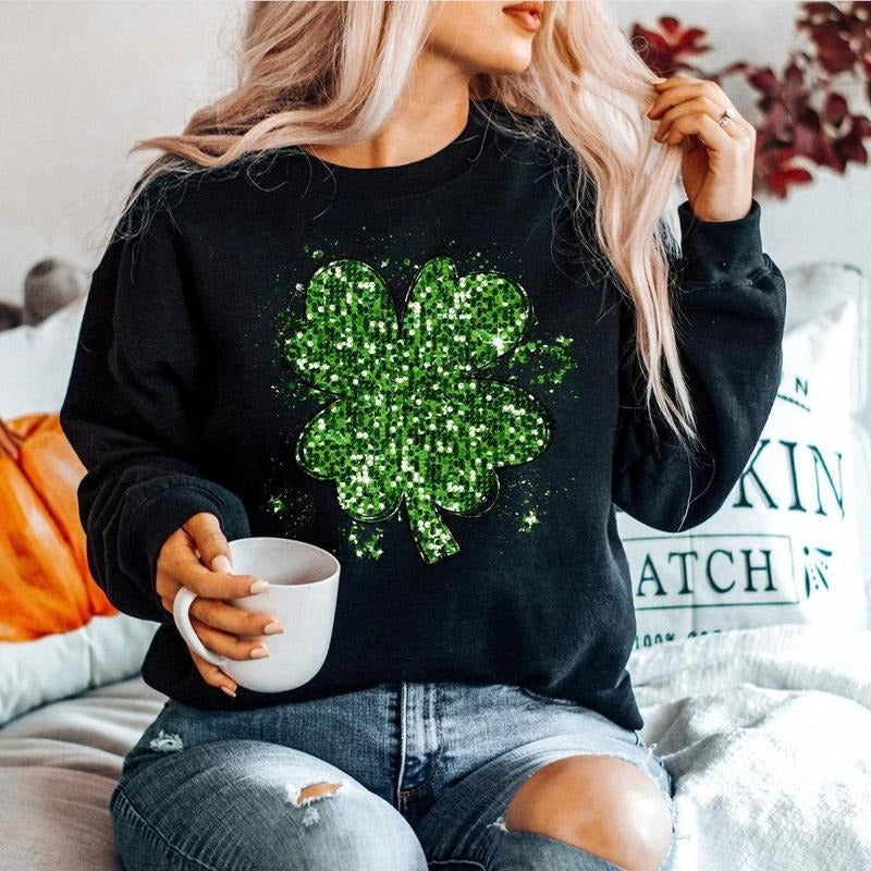Shamrock Sweatshirt, St Patricks Day Sweatshirt, Irish Sweatshirt T-Shirts, Hoodie | RetroVerseTees.com