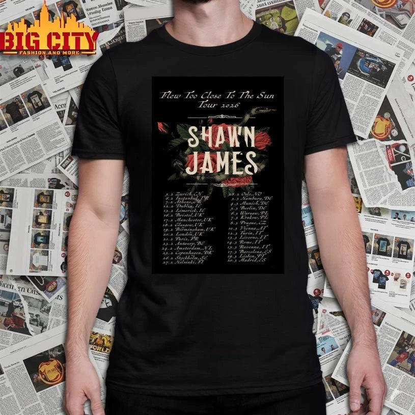 Shawn James 2026 Flew Too Close To The Sun Tour Poster shirt