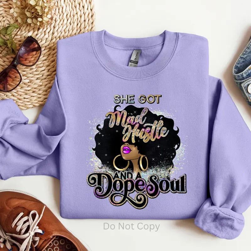 She Got Mad Hustle DTF Transfer T-Shirts, Hoodie, Sweatshirt | RetroVerseTees.com
