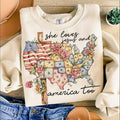 She Loves Jesus And America Too, 4th of july, Independence Day, Christian 4th of July, Jesus Lover America, Jesus Tshirt...