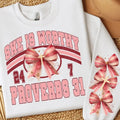 She is Worthy & Matching Sleeve DTF Transfers - THIS IS NOT A SHIRT Hoodie, Sweatshirt | RetroVerseTees.com