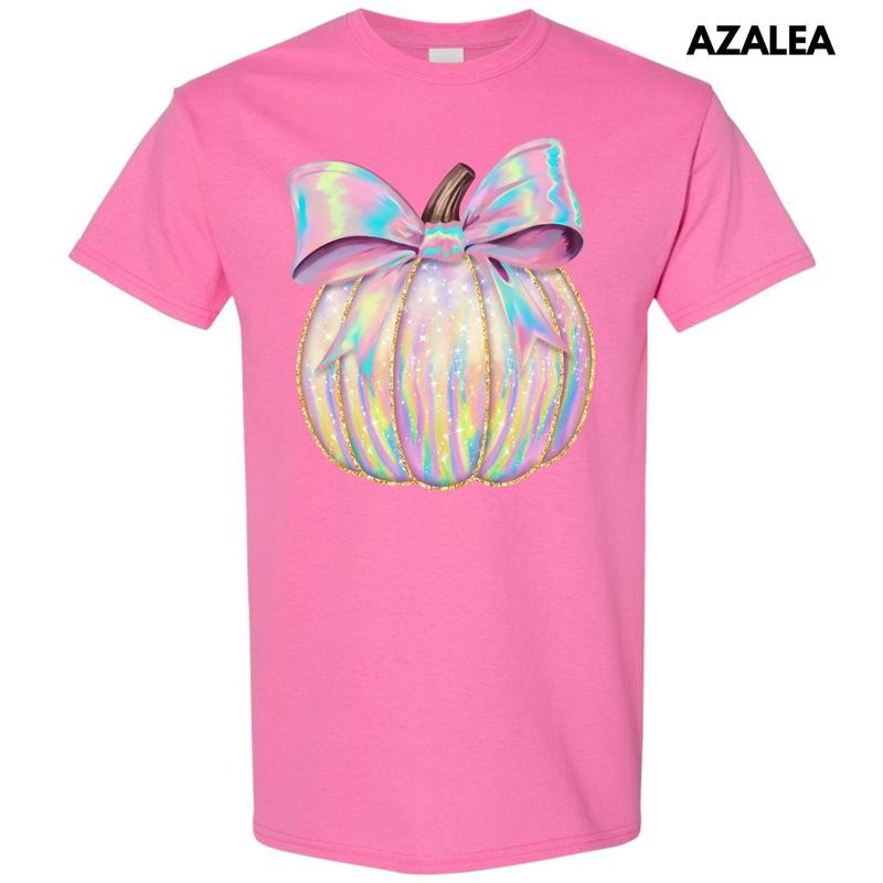 Shimmer Rainbow Pumpkin Gildan Short Sleeve T-Shirt 'NLB' Hoodie, Sweatshirt | RetroVerseTees.com