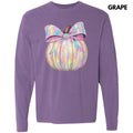 Shimmer Rainbow Pumpkin Long Sleeve Comfort Colors T-Shirt 'NLB' Hoodie, Sweatshirt | RetroVerseTees.com