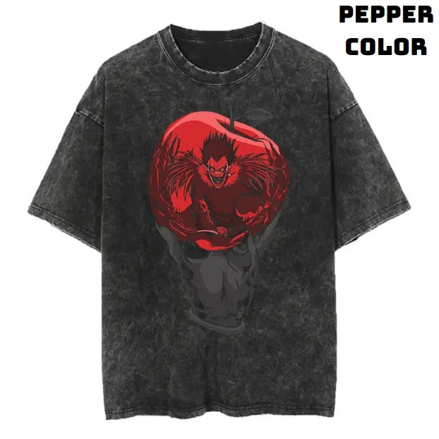 Shinigami Bitten fruit Vintage Tee, Ryuk T-Shirt, Death Note Shirt, Vintage Graphic Tees, Unisex Anime Manga Shirt Top...