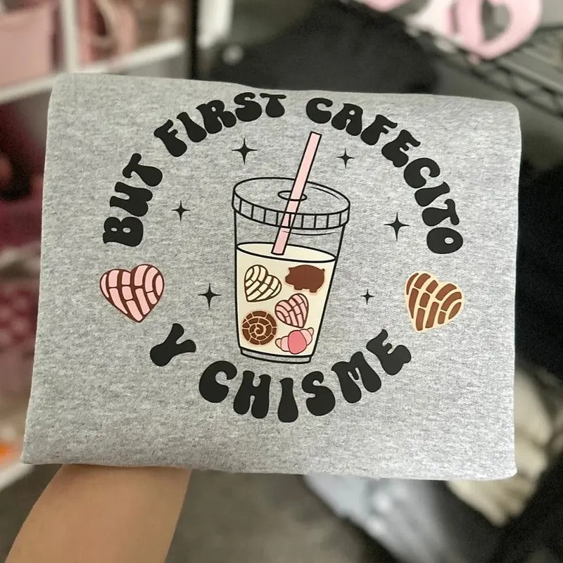 First Cafecito Sweater/Shirt Hoodie, Sweatshirt | RetroVerseTees.com