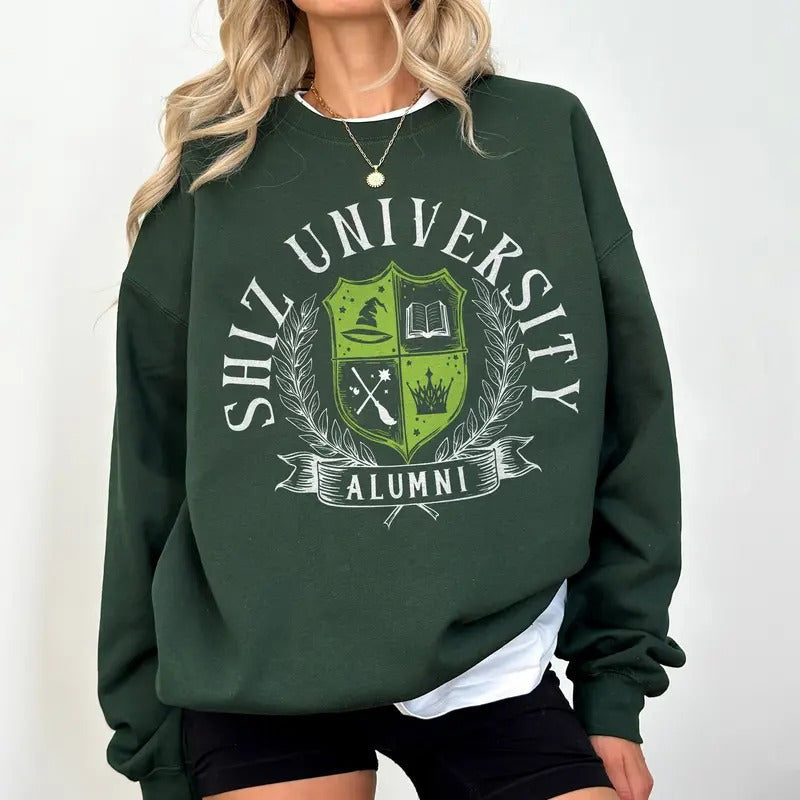 Shiz University Sweatshirt, Wicked Shirt, Wicked Inspired College Sweater, Broadway Musical Merch, Wizard of Oz Gift,...