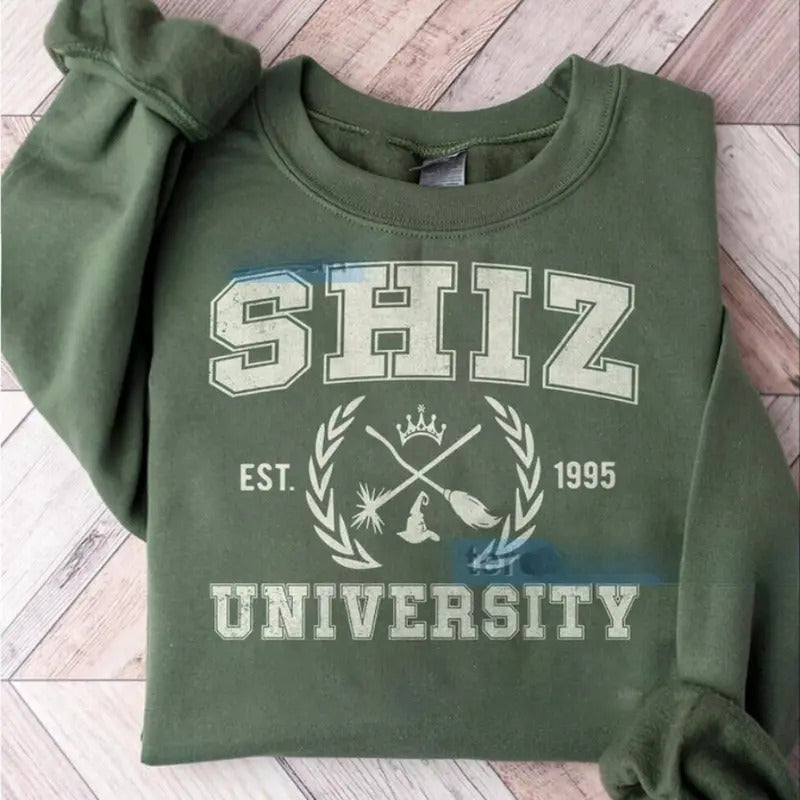 Shiz University Sweatshirt, Wickeds Shirt, Wizard Shiz Uni Hoodie, Musical Movie Shirt, Defy Gravity Broomstick Magic...