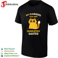 Shocked cartoon cat my flabbers have been completely gasted shirt