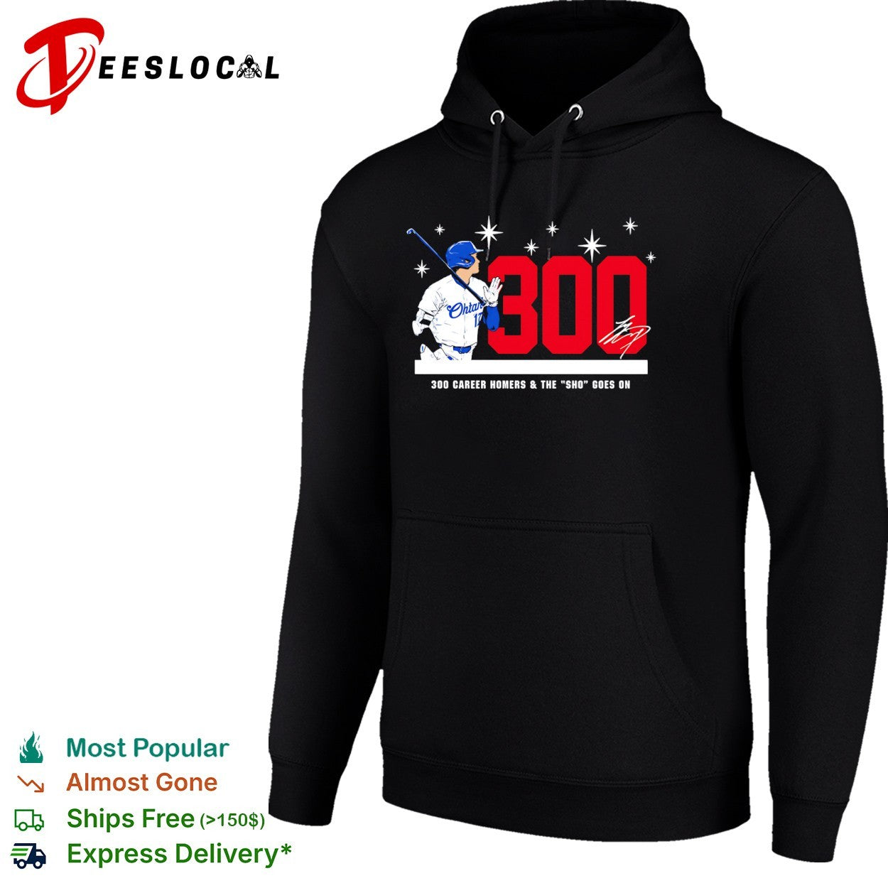 Shohei Ohtani 300 Career Homers and the Sho Goes On Los Angeles Dodgers Signature shirt