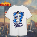 Shohei Ohtani Dodgers 17 Baseball Cartoon Shohei Shirt