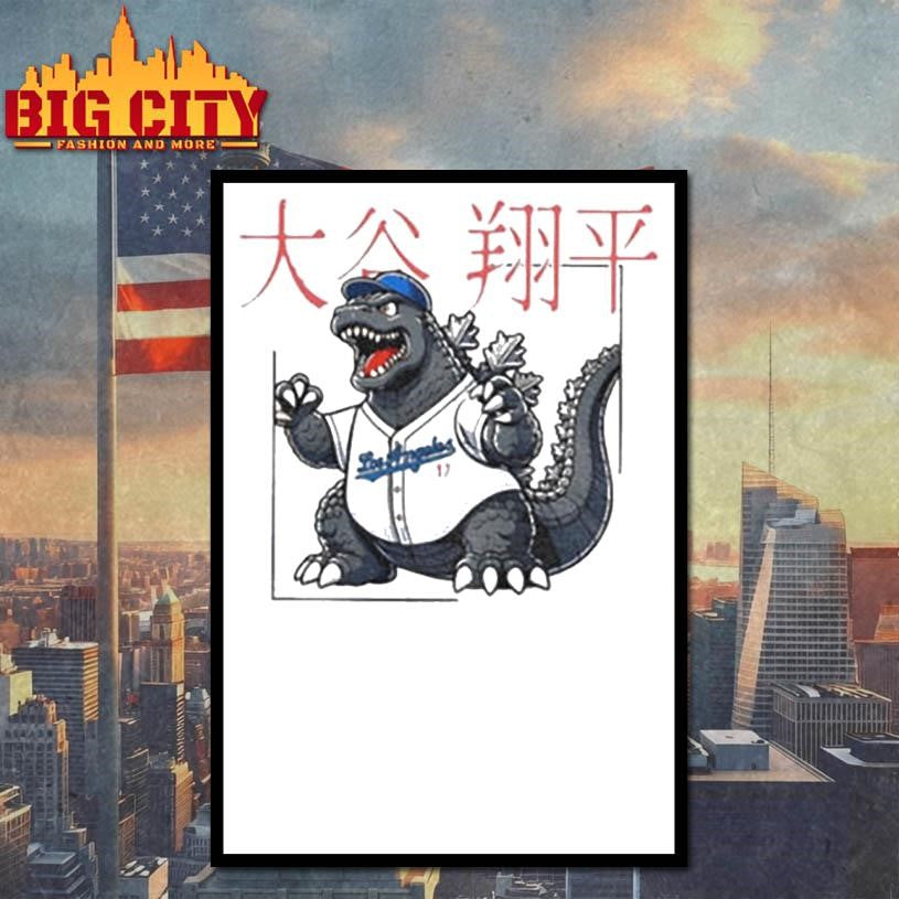 Shohei Ohtani Godzilla Japan Los Angeles Dodgers MLB Baseball 2025 shirt