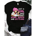 Short Sleeve Anime & Letter Print Crew Neck T-Shirt for Spring & Summer, Women'WB shield Casual Clothing Hoodie, Sweatshirt