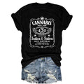 [Short Sleeve Cannabis Graphic Tee] Women'WB shield Casual Crew Neck T-Shirt with Cannabis Graphic Print, 100% Polyester...