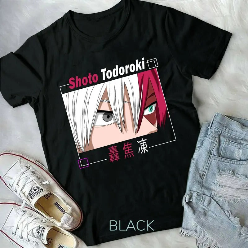 Shoto Todoroki My Hero Katsuki Bakugo,Hero,Vaporwave, Aesthetic,new Unisex shirt Hoodie, Sweatshirt | RetroVerseTees.com