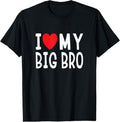 Sibling Quote Swoosh Love My Big WB shield Heart TNF T-Shirt Cotton Menswear Hoodie, Sweatshirt | RetroVerseTees.com