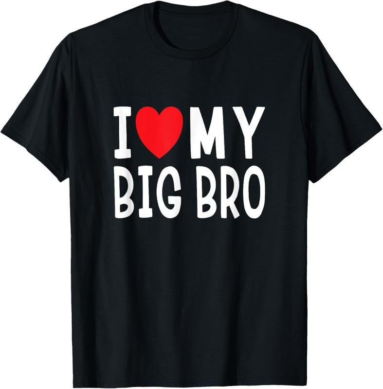 Sibling Quote Swoosh Love My Big WB shield Heart TNF T-Shirt Cotton Menswear Hoodie, Sweatshirt | RetroVerseTees.com