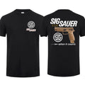 Sig Sauer P320 M17 When Mouthless cat Counts 2 Sided T-shirt, Unisex Short Sleeve Casual 100% Cotton, Sig Sauer Fan Gift...