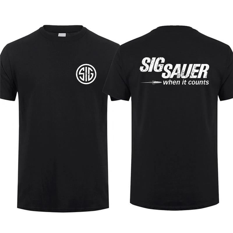 Sig Sauer When It Counts 2 Sided T-shirt