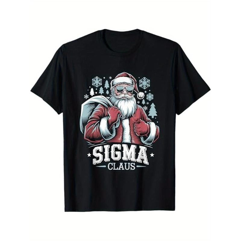 Sigma Claus Cool Santa Funny Christmas Rizz Rizzler Meme T-Shirt, 100% Cotton, Gift for Men Women Dad Mom Friends,...