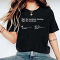 Sign The Contract Big Boy Sign The Contract Shirt, Your Signature Shirt, Trendy Boxing Short Sleeve, Boxing Contract...