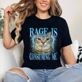 Silly Cat Rage Is Consuming Me Silly Staring Cat Meme T-Shirt | Unisex Cotton Tee, Short Sleeve, Size S-3XL Hoodie,...