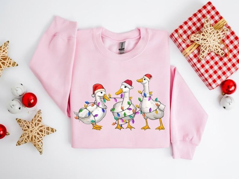 Silly Goose Christmas Sweatshirt, Silly Goose University Christmas Shirt, Christmas Goose Shirt, Christmas Lights Silly...