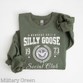 Silly Goose University Crewneck Embroidery Sweatshirt, Unisex Silly Goose University Shirt, Funny Men's Sweatshirt Hoodie