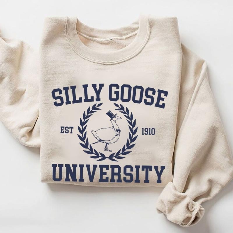 Silly Goose University Sweatshirt, Silly Goose University Shirt Menswear Hoodie | RetroVerseTees.com