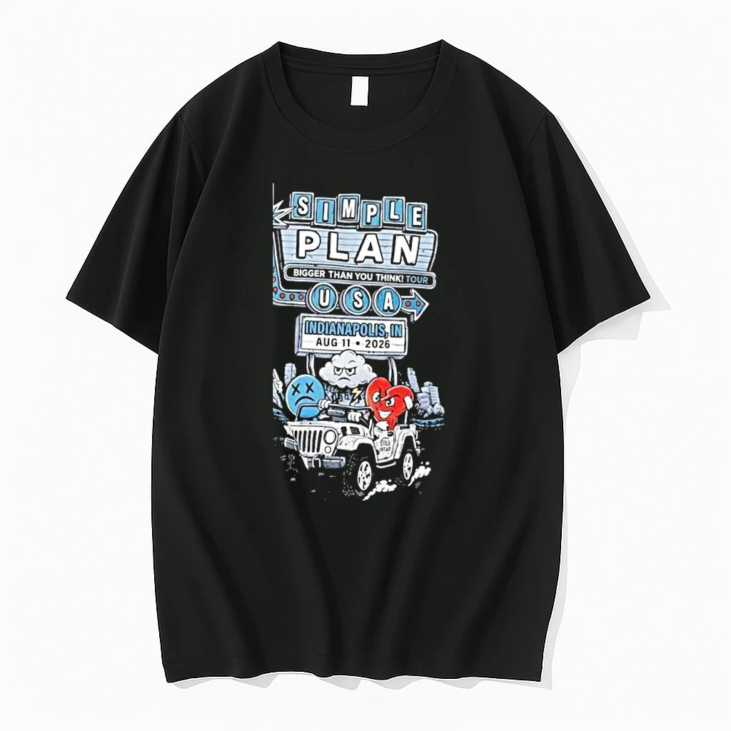 Simple Plan Indianapolis In Event Tee At White River State Park August 11 2026 Tshirts