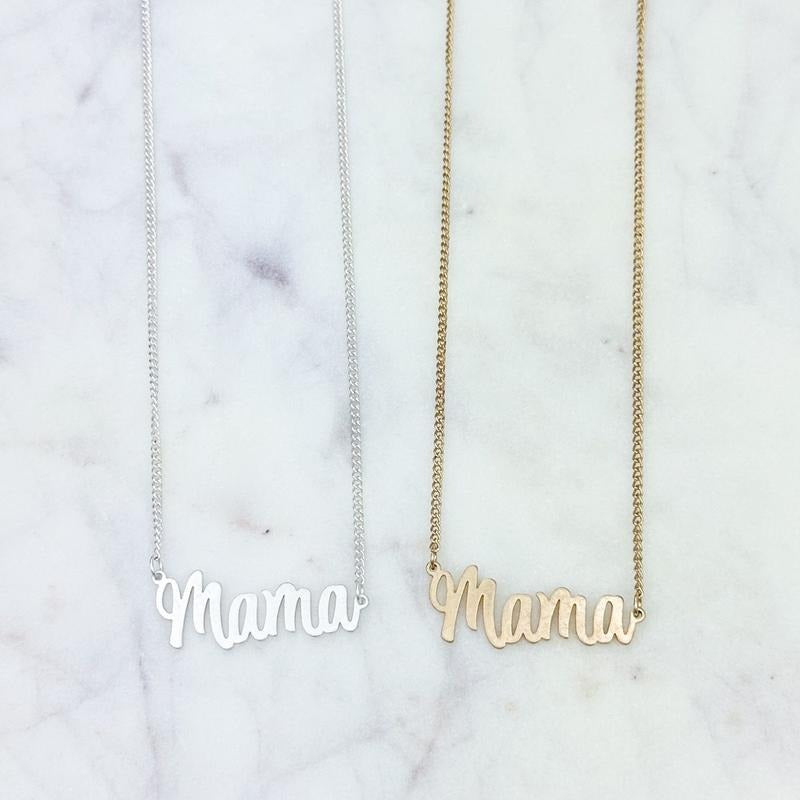 Simple Script Mama Necklace T-Shirts, Hoodie, Sweatshirt | RetroVerseTees.com