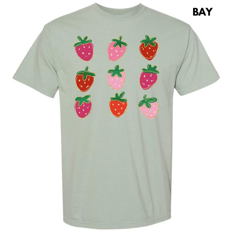 Simple Strawberry Collage Comfort Colors T-Shirt 'NLB' Hoodie, Sweatshirt | RetroVerseTees.com