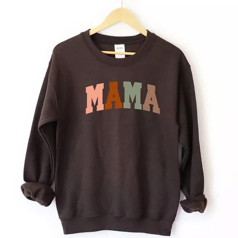 Simply Sage Market Women's Graphic Sweatshirt Mama Block Colorful Bold T-Shirts, Hoodie | RetroVerseTees.com
