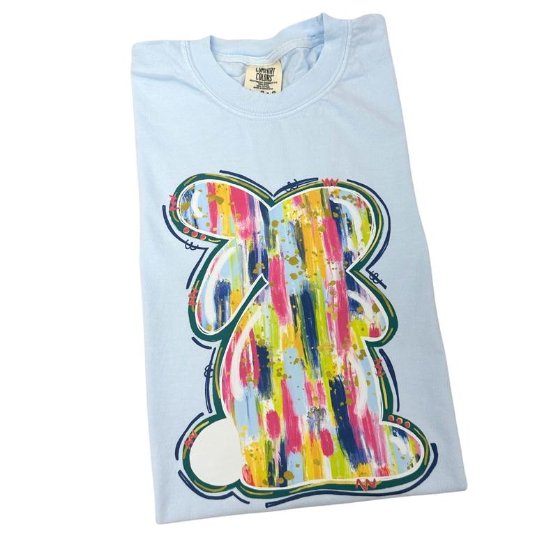 Single Brushstroke Bunny Comfort Colors T-Shirt Hoodie, Sweatshirt | RetroVerseTees.com