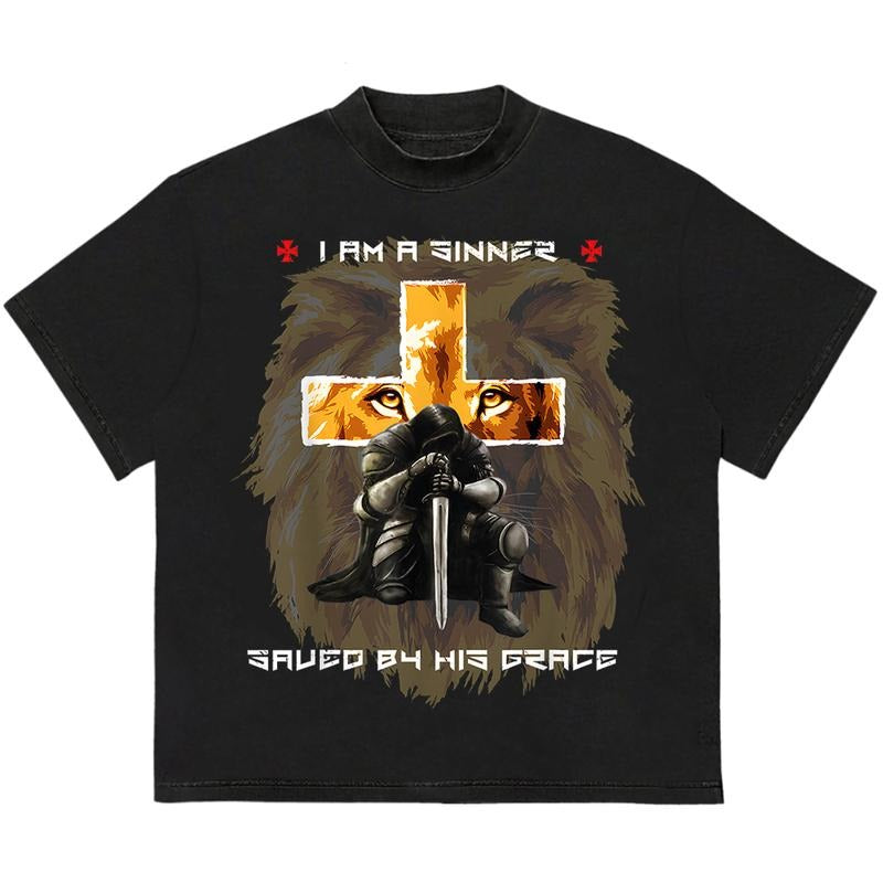 Sinner Lion T-Shirt Casual, Comfy, and Stylish Comfortable Fit for All-Day Wear Hoodie, Sweatshirt | RetroVerseTees.com