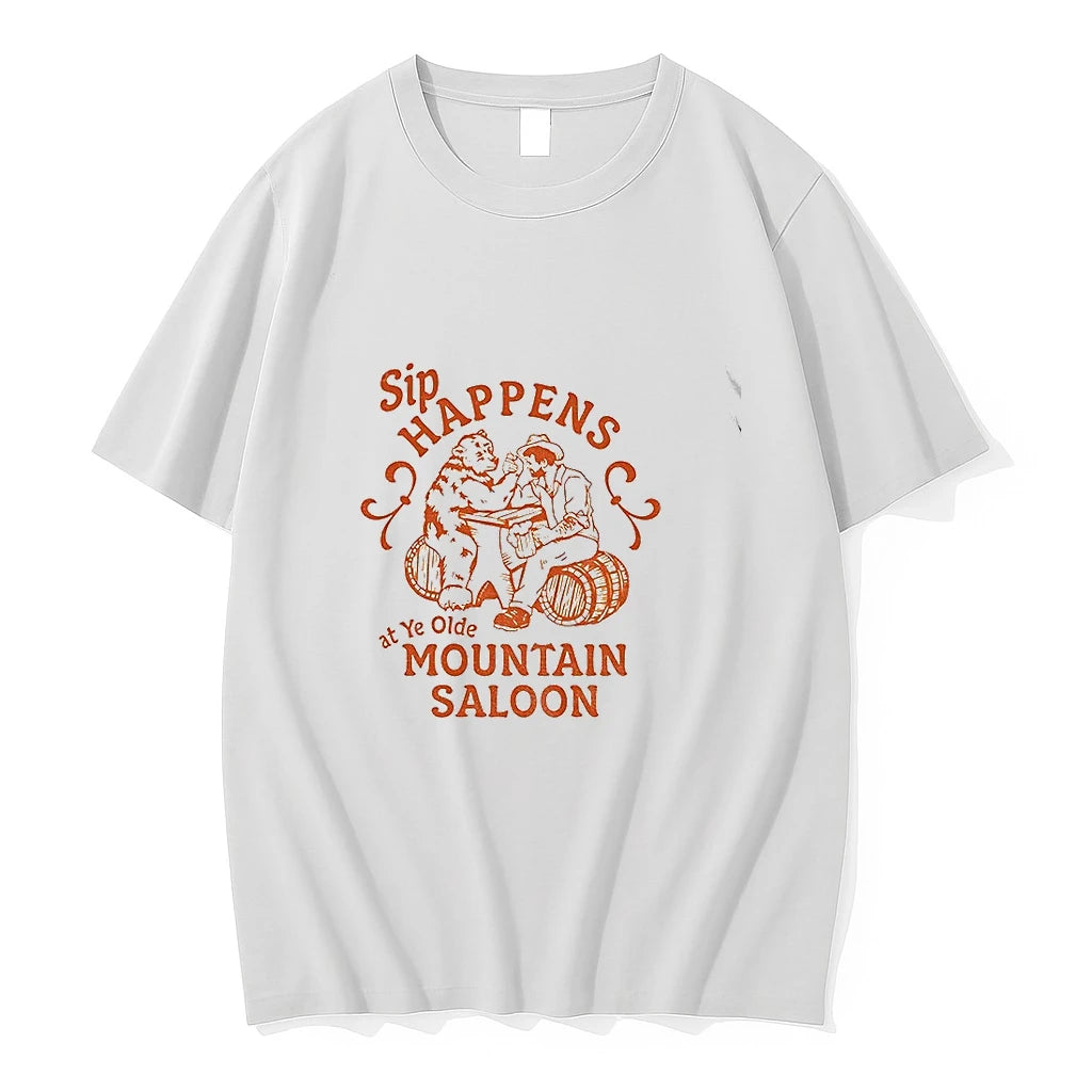Sip Happens At Ye Olde Mountain Saloon Tshirts Sweater