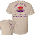Sippinn Crownn And Goin Down Two Sides Tshirt Sweatshirt Hoodie, Funny Whiskey Drinking Shirt, Party Shirt, Bachelor...