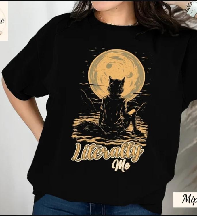 Sitting Wolf Literally Me Funny Meme Shirt, Wolf Meme Tee Hoodie, Sweatshirt | RetroVerseTees.com