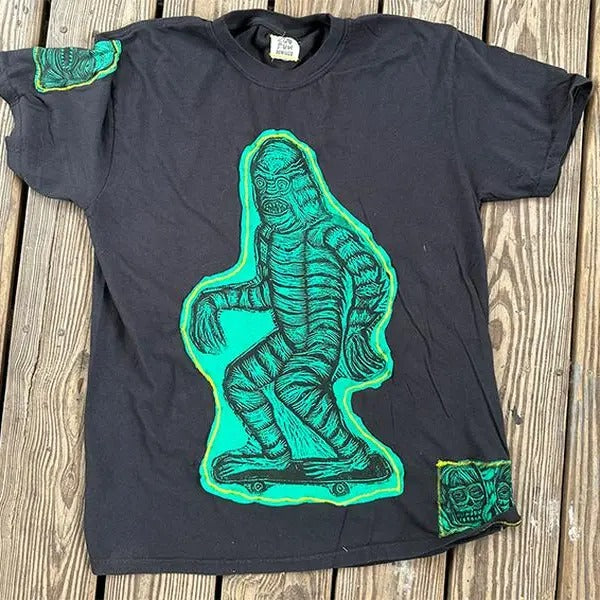 Skate Creature Hand printed Limited Edition T Shirt Cotton Menswear Hoodie, Sweatshirt | RetroVerseTees.com