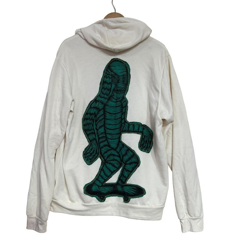 Skate Creature Woodcut Appliqued Hoody T-Shirts, Hoodie, Sweatshirt | RetroVerseTees.com