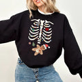 Skeleton Christmas Maternity Sweatshirt, Christmas Pregnancy Announcement Shirt, Christmas Gifts For New Mom, Gingerbread...