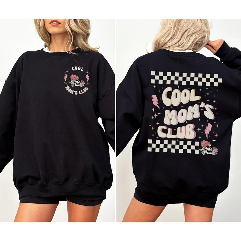 Skeleton Cool Mom Club Shirt Sweatshirt Hoodie, Trendy Family Matching Outfit, Cool Mom Shirt, Mothers Day Gift, Spooky...