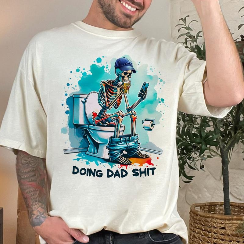 Skeleton Doing Dad Sh!t Holding Beer, Father's Day Shirt, Funny Shirt Gift For Dad Hoodie, Sweatshirt | RetroVerseTees.com