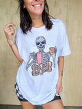 Skeleton Kinda Broke Kinda Bougie Graphic Top T-Shirts, Hoodie, Sweatshirt | RetroVerseTees.com