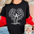 Skeleton Love Tree Valentines Day Casual Comfortable T-shirt Hoodie, Sweatshirt | RetroVerseTees.com