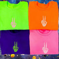 'Skeleton Peace Sign' Embroidered Sweatshirt T-Shirts, Hoodie | RetroVerseTees.com