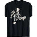 Skeleton Truck Driver - Funny Big Trucking Trucker T-Shirt - Cotton T-shirt Made in USA Hoodie, Sweatshirt