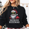 Skibidi Rizzmas Christmas Santa Funny Shirt , Rizzmas Santa Sweatshirt, Funny Teenager Xmas Rizz Hoodie | RetroVerseTees.com
