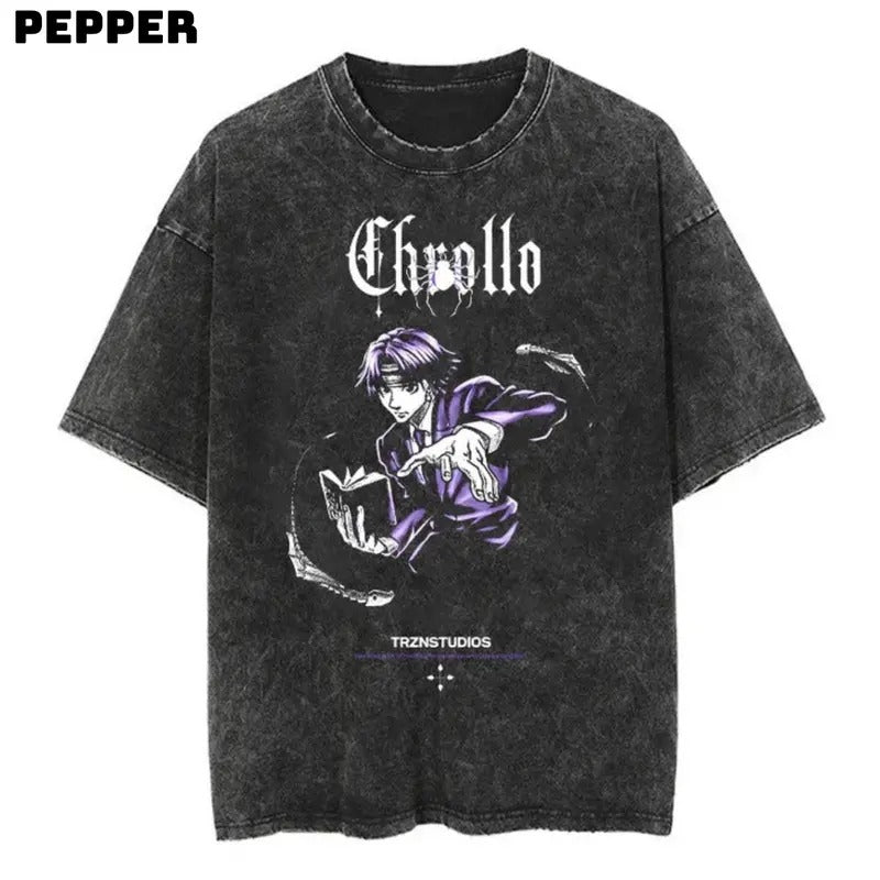 Skill Hunter Chrollo Vintage Tee, Anime Tshirt , Manga Shirt , Skill Hunter Chrollo Shirt , Skill Hunter Chrollo Merch ,...