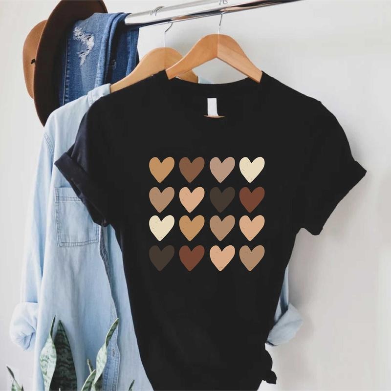 Skin Tone Hearts Shirt, Equality Shirt, Diversity Shirt, Anti Racism, Racial Equality Tee, Black Lives Matter Shirt...
