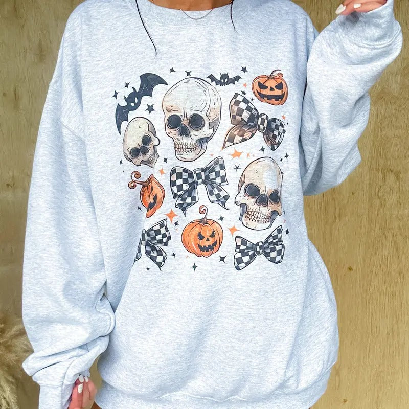 Skull Bows Graphic Top T-Shirts, Hoodie, Sweatshirt | RetroVerseTees.com